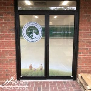 directional window graphics