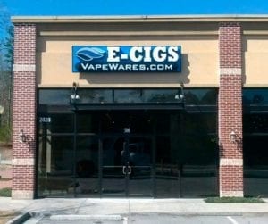 VapeWares.com sign for their new location