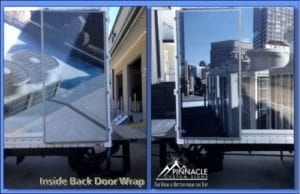 Inside Back Door Wrap on Box Truck