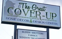 The great cover up pylon sign