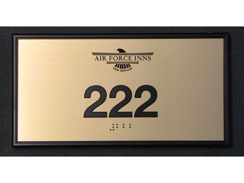 You can customize door signs with your logo