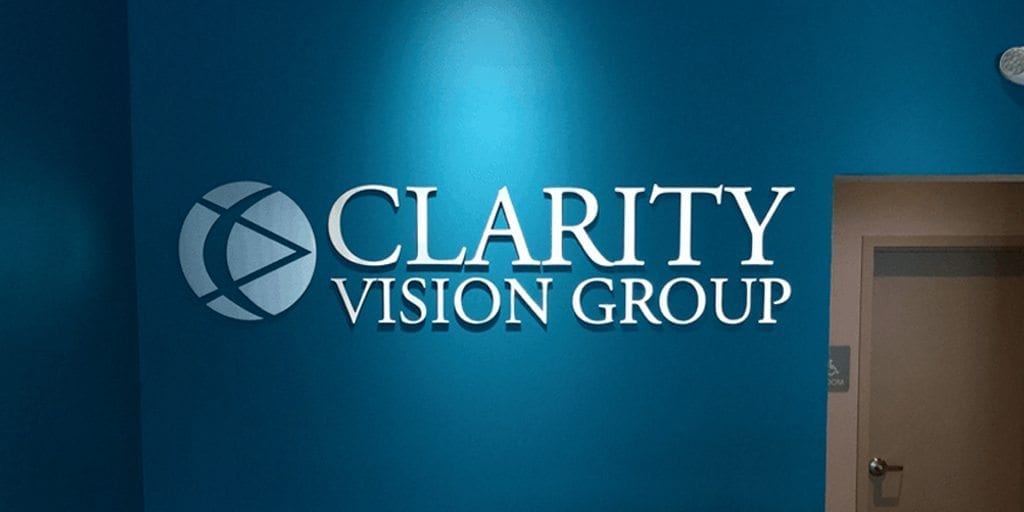 Clarity Vision Group Lobby Sign