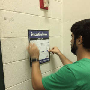 Evaculation Route sign for GSU's Stadium