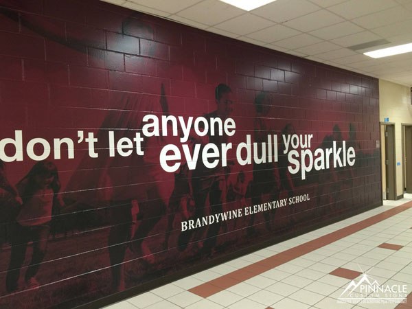 Don't let anyone ever dull your sparkle - school wall graphic