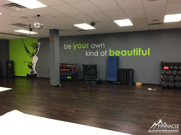 Fitness 1440 wall graphic - Be your own kind of beautiful