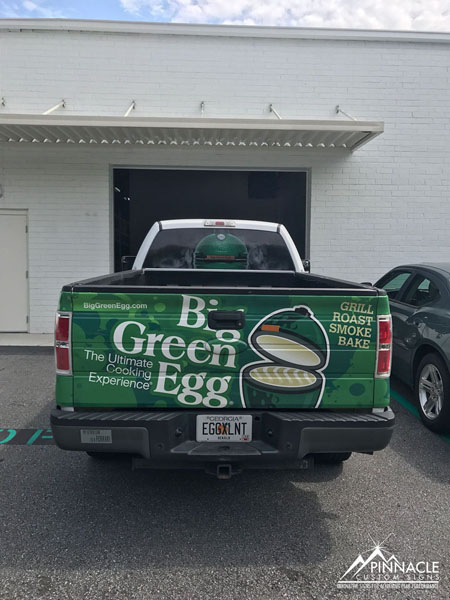 Pickup truck wrap for the Big Green Egg Store