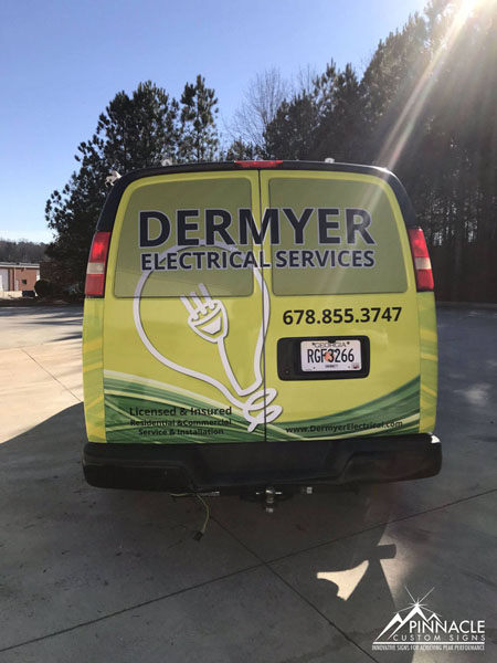 A full van wrap for Dermyer Electrical Services