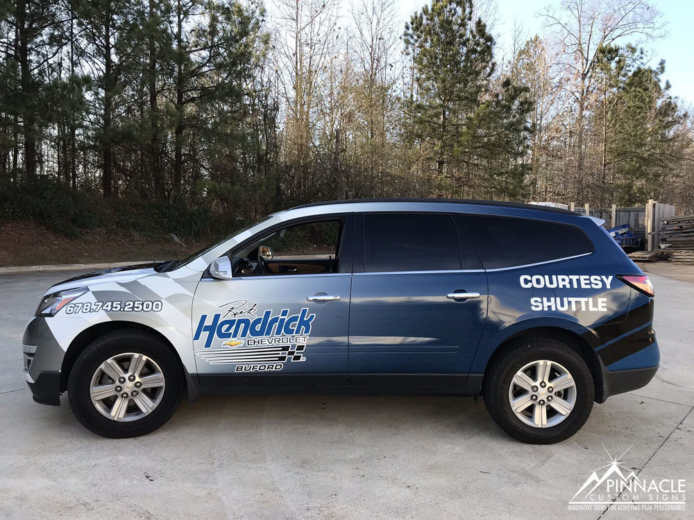 Car wrap for Rick Hendrick Chevrolet's van