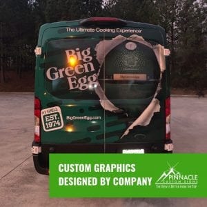 Rear window graphics for the Big Green Egg