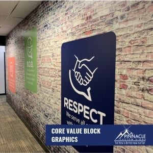 faux brick wall using vinyl wall graphics