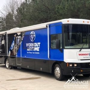 Custom RV Vehicle Wrap for Workout Anytime