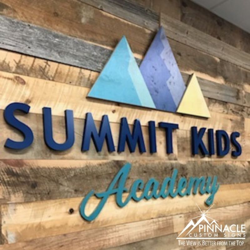 Custom Lobby Sign for Summit Kids Academy