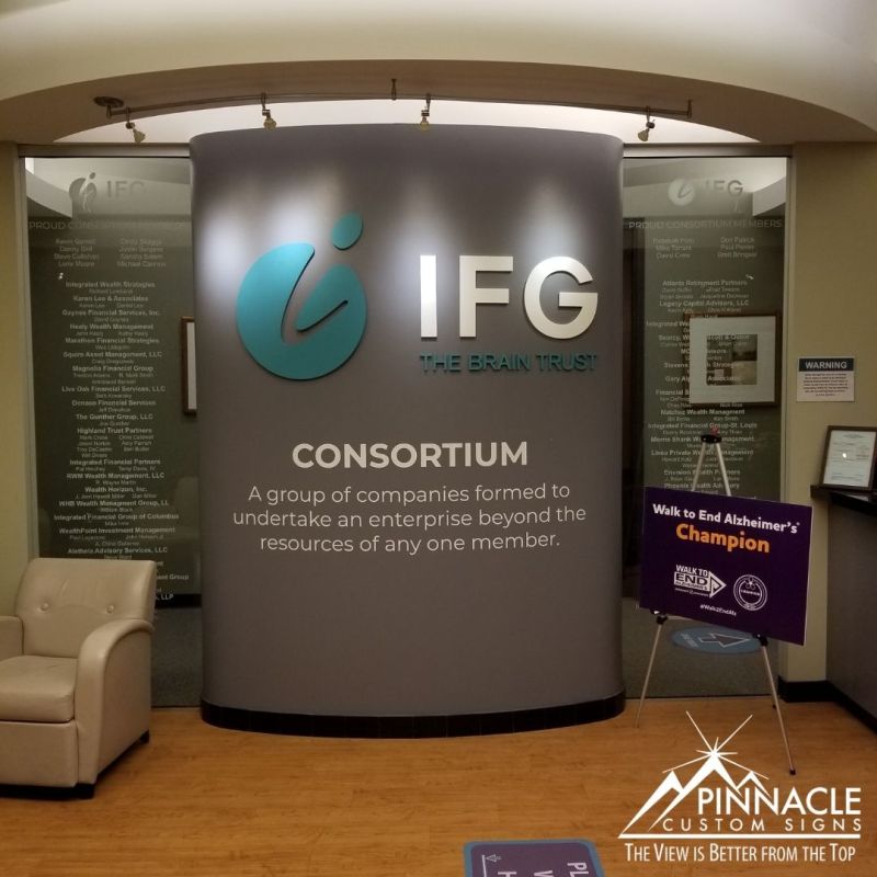 Custom Lobby Signs and Wall Decals for IFG