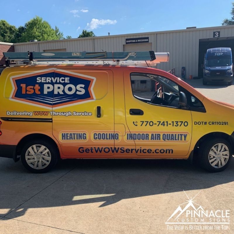 Full vinyl wrap for Service 1st Pros van